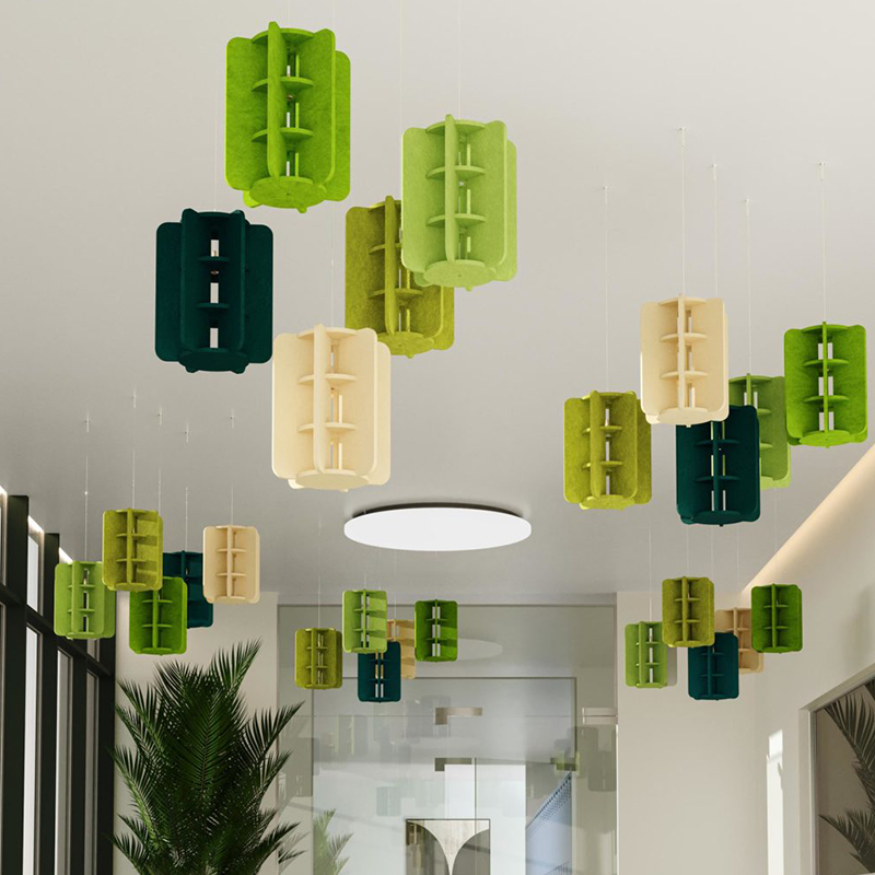 Modern Design Acoustic Panel Baffles Sound-Absorbing and Environment-Friendly Polyester Fiber Board Strip Shape for Gym Use Modern Design Acoustic Panel Baffles Sound-Absorbing and Environment-Friendly Polyester Fiber Board Strip Shape for Gym Use