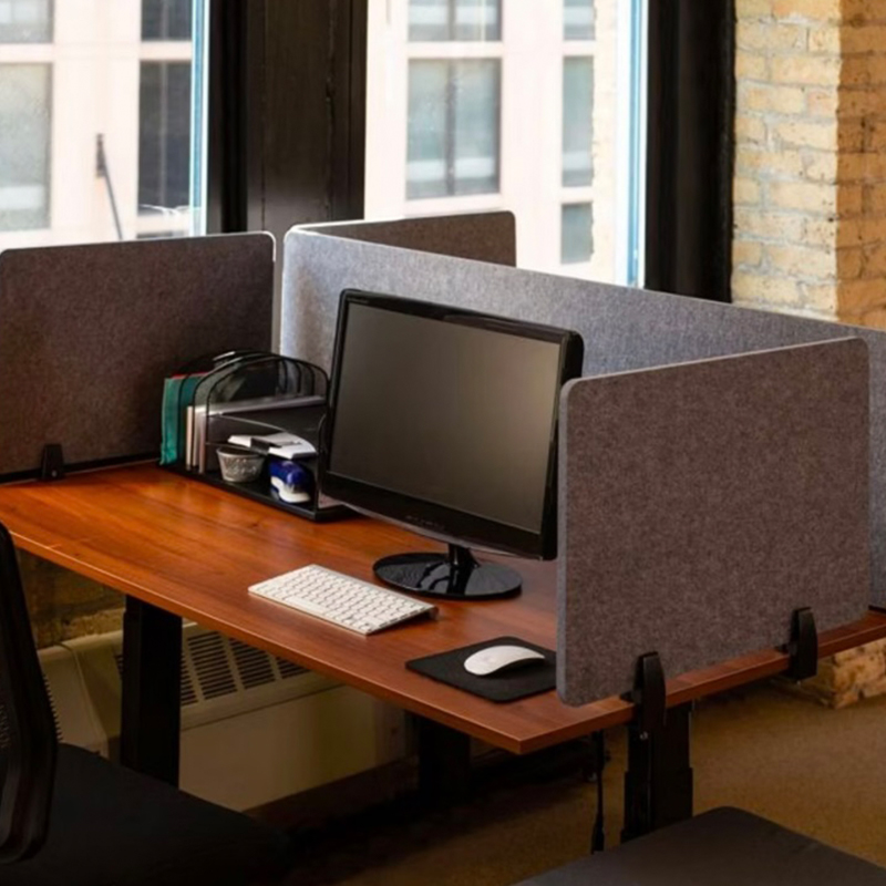 Spesonic Eco-friendly Polyester Fiber PET Desk Divider Sound Absorbing Polyester Acoustic Desk Screen
