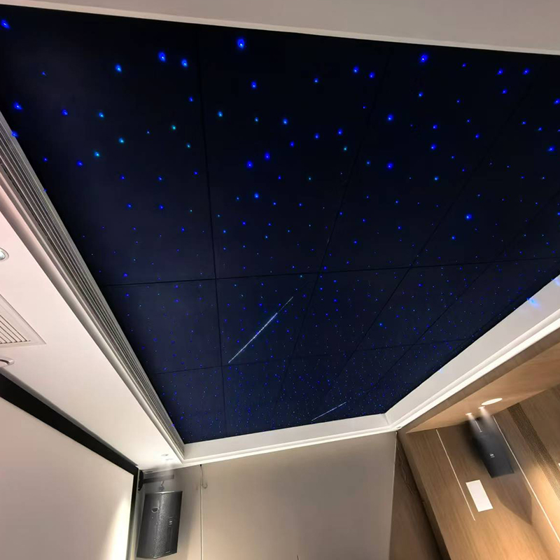 Solid Color Colorful Fiber Optic Acoustic Panels for Modern Hotels Remote Control Ambient Star Light Heat Stretch Graphic Design Solid Color Colorful Fiber Optic Acoustic Panels for Modern Hotels Remote Control Ambient Star Light Heat Stretch Graphic Design