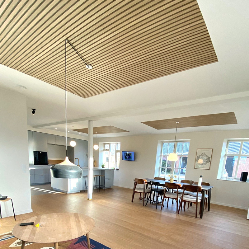 Akupanel Design Wood Acoustic Wall Panels 3D Model Soundproof Wooden Slats for Home Hotel School Cinema Hospital Use