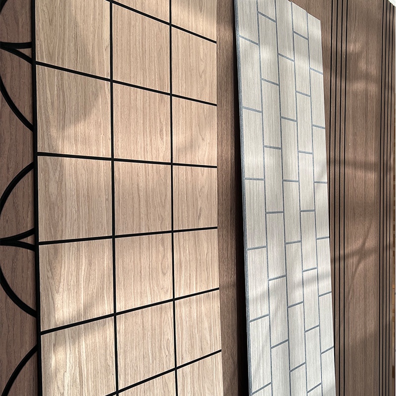 Industrial Design Style Wood Veneer Acoustic Wall Panel Foam Panels for Acoustic Application in Apartments