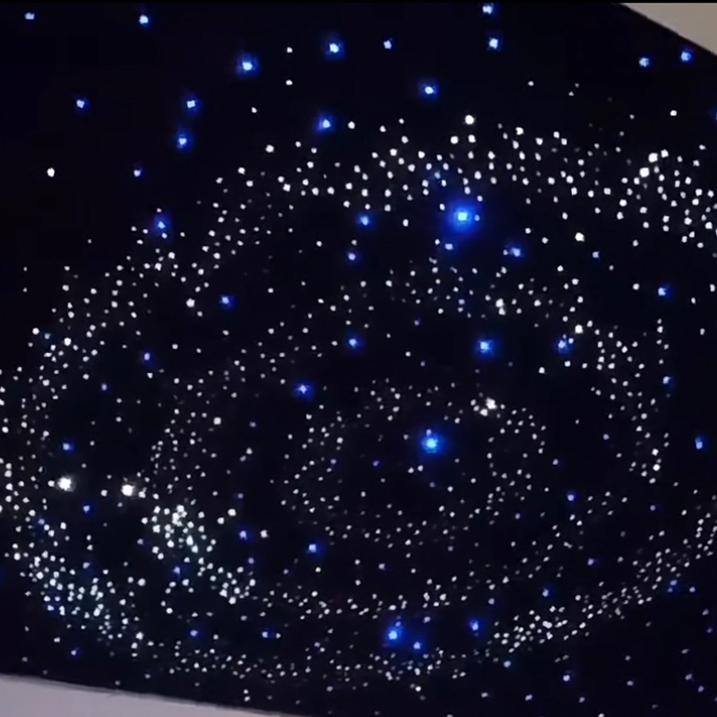 Spesonic Acoustic Fiber Optic Starry Ceiling Panel Acoustic Star Ceiling Polyester Fiber Starlight