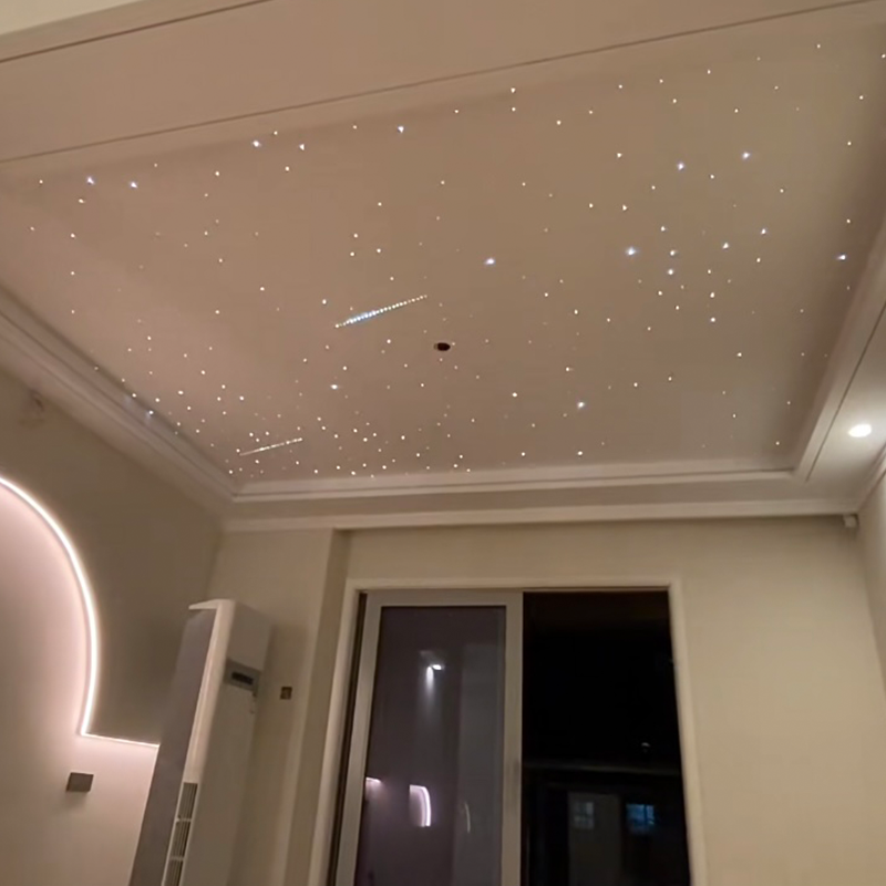 Star Light Ambient Star Light Heat Modern Colorful Fiber Optic Acoustic Stretch Ceiling for Hotels Remote Control Ambient