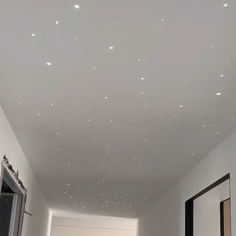 Modern Colorful Fiber Optic Acoustic Stretch Ceiling for Hotels Remote Control Ambient Star Light Ambient Star Light Heat