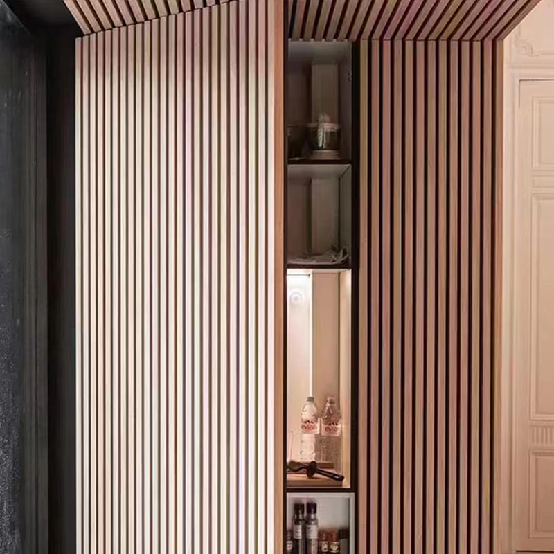 Spesonic Wood Slat Wall Panel for Interior Noise Cancelling Acoustic Decorative 3D Sound Absorbing Wall Paneling Akupanel