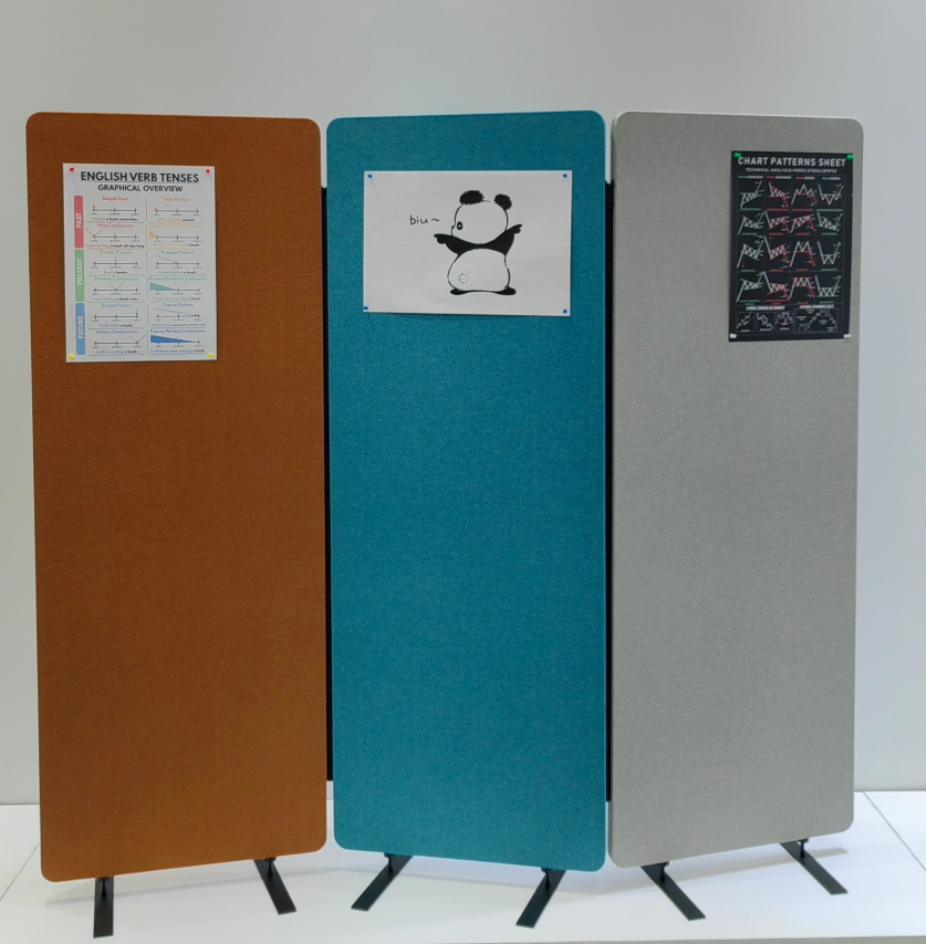 1650×600×28mm Office Acoustic Freestanding Partition Screen 1650×600×28mm Office Acoustic Freestanding Partition Screen