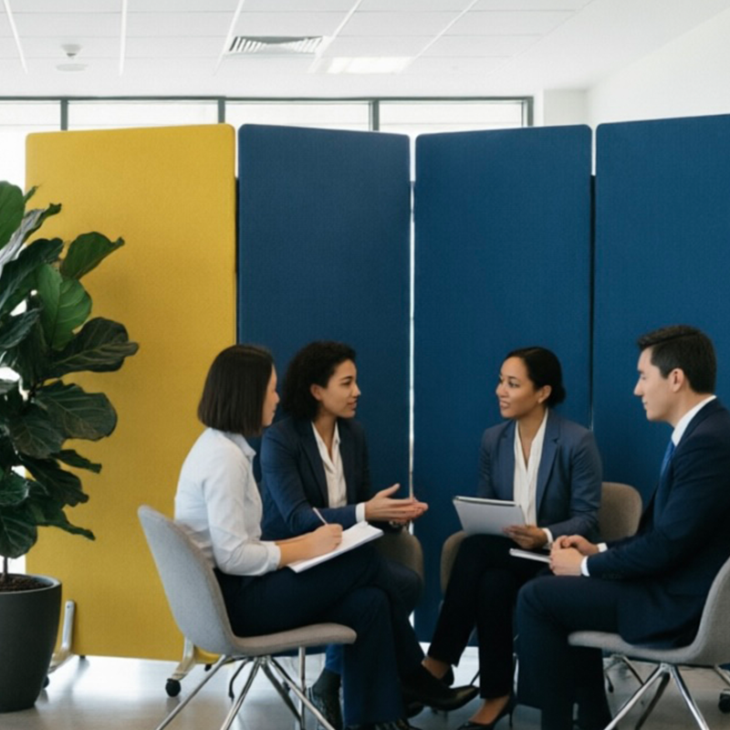 Soundproof office partition with casters, zippered office partition